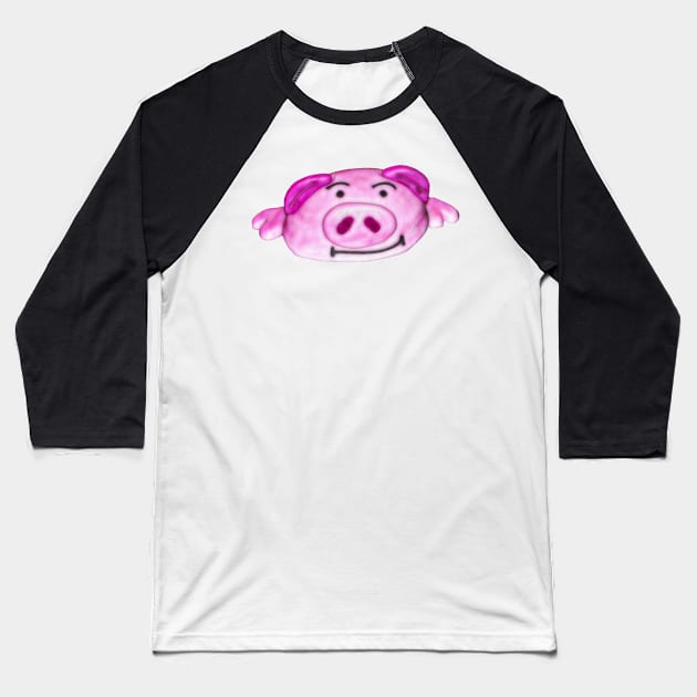 Pig Face Baseball T-Shirt by Shirasaya